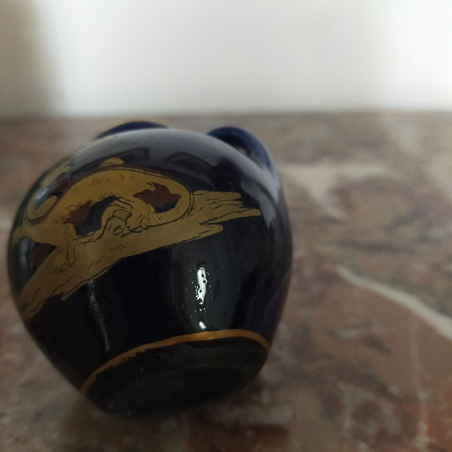 Small earthenware vase, Blue of Tours