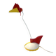 Red and white toucan desk lamp by Brilliant Leuchten Germany, 1980.