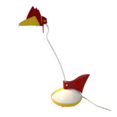 Red and white toucan desk lamp by Brilliant Leuchten Germany, 1980.