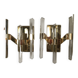 Pair of Sciolari wall lights 1970's