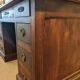 Old desk leather top