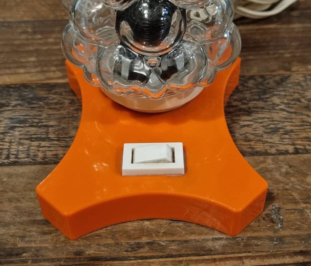 Pair of psychedelic Hawill table lamps, vintage, 70s.