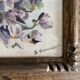 Peinture ancienne bouquet de fleurs, nature morte aquarelle violettes