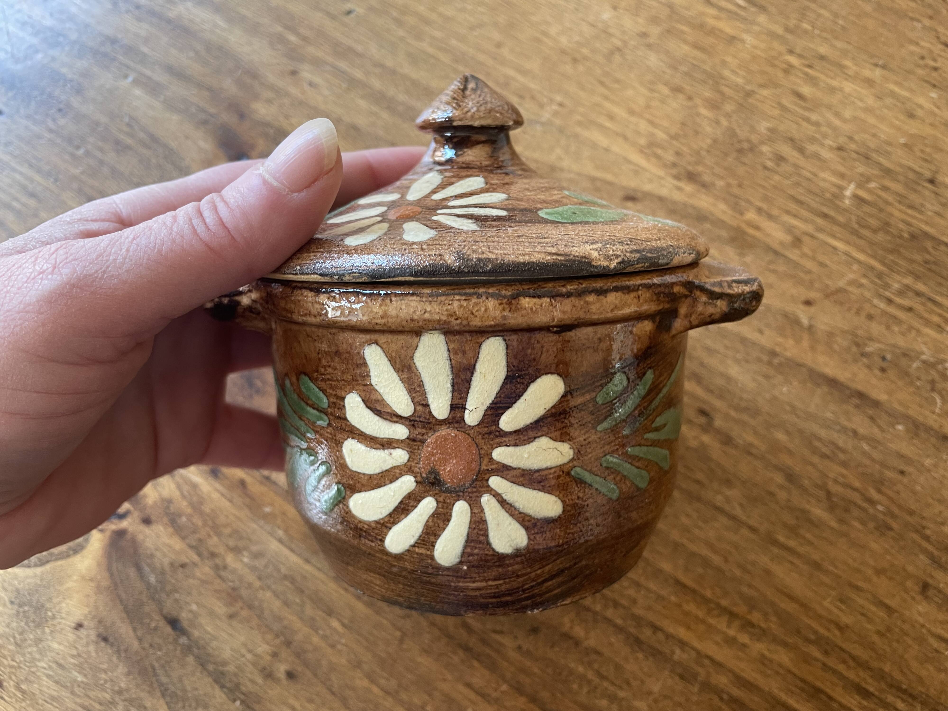 Small Alsatian pot in glazed ceramic