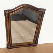 Mirror - Vintage 49x43 cm - Bamboo, Rattan - Patinated wood 1970