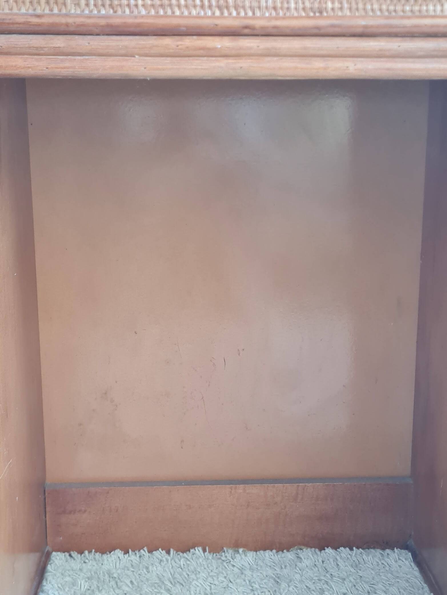 Vintage rattan desk from the 1970s.