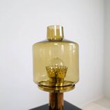 Hans-Agne Jakobsson Table Lamp Model B-102 in brass and glass, 1960s, Sweden