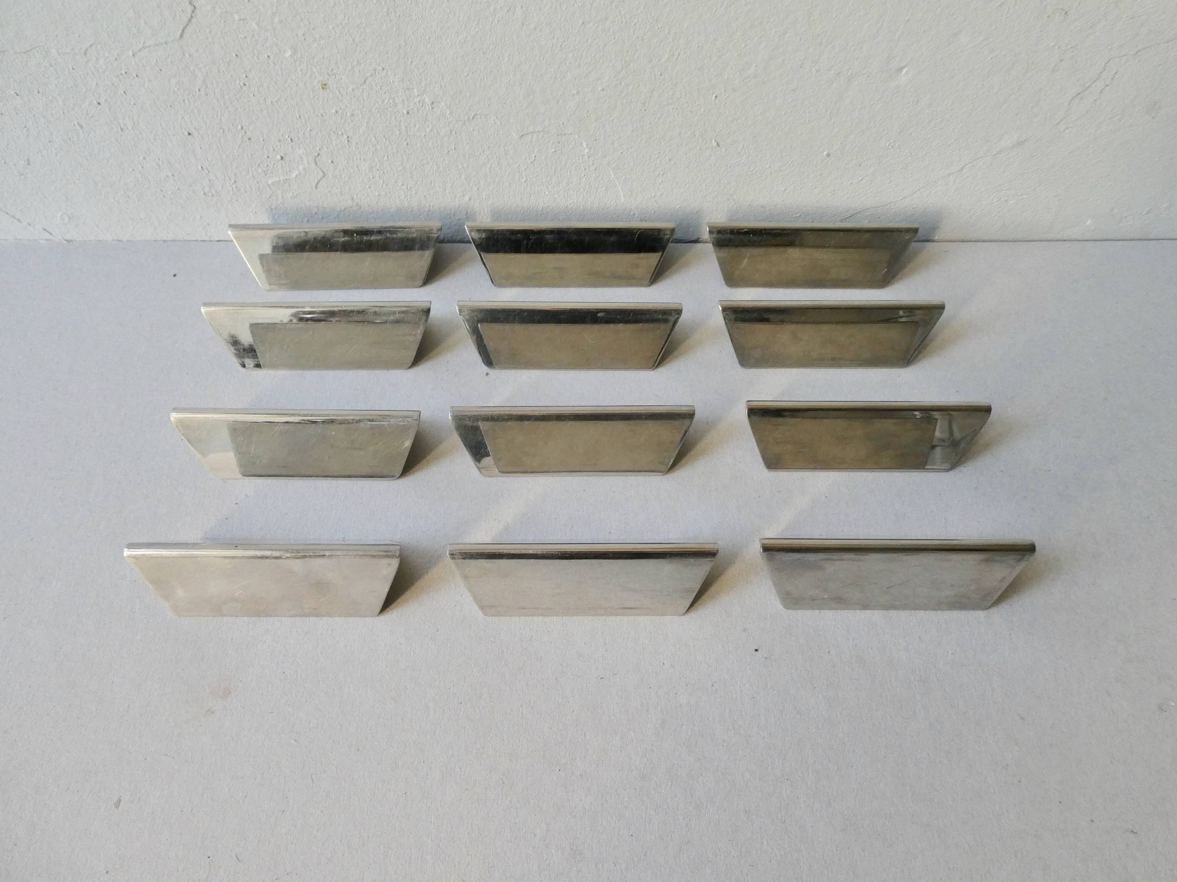 12 chrome metal knife holders