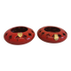 Pair of candle holders from the 1960s-1970s, crafted in red ceramic