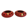 Pair of candle holders from the 1960s-1970s, crafted in red ceramic