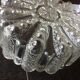 Round ceiling lamp in bubbled glass / vintage 60s-70s