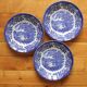 3 Broadhurst Staffordshire English earthenware calotte plates