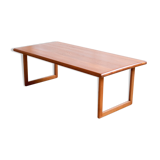 Minimalist solid teak coffee table