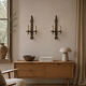 Brutalist Ferro Art wall sconces in wrought iron – Spain, 1970s