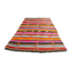 Vibrant Vintage Anatolian Kilim,Hand-Woven Wool & Cotton Rug – sku 137
