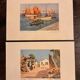 2 Estampes Anciennes / Lithographies. Île d'Oléron par Louis Lessieux