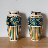 Pair of art deco vases