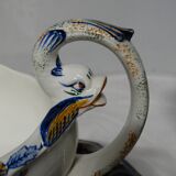 Gien. earthenware service part, rooster and peony model. 38 pieces