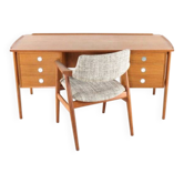 Bureau Dyrlund en teck de design danois moderne du milieu du siècle
