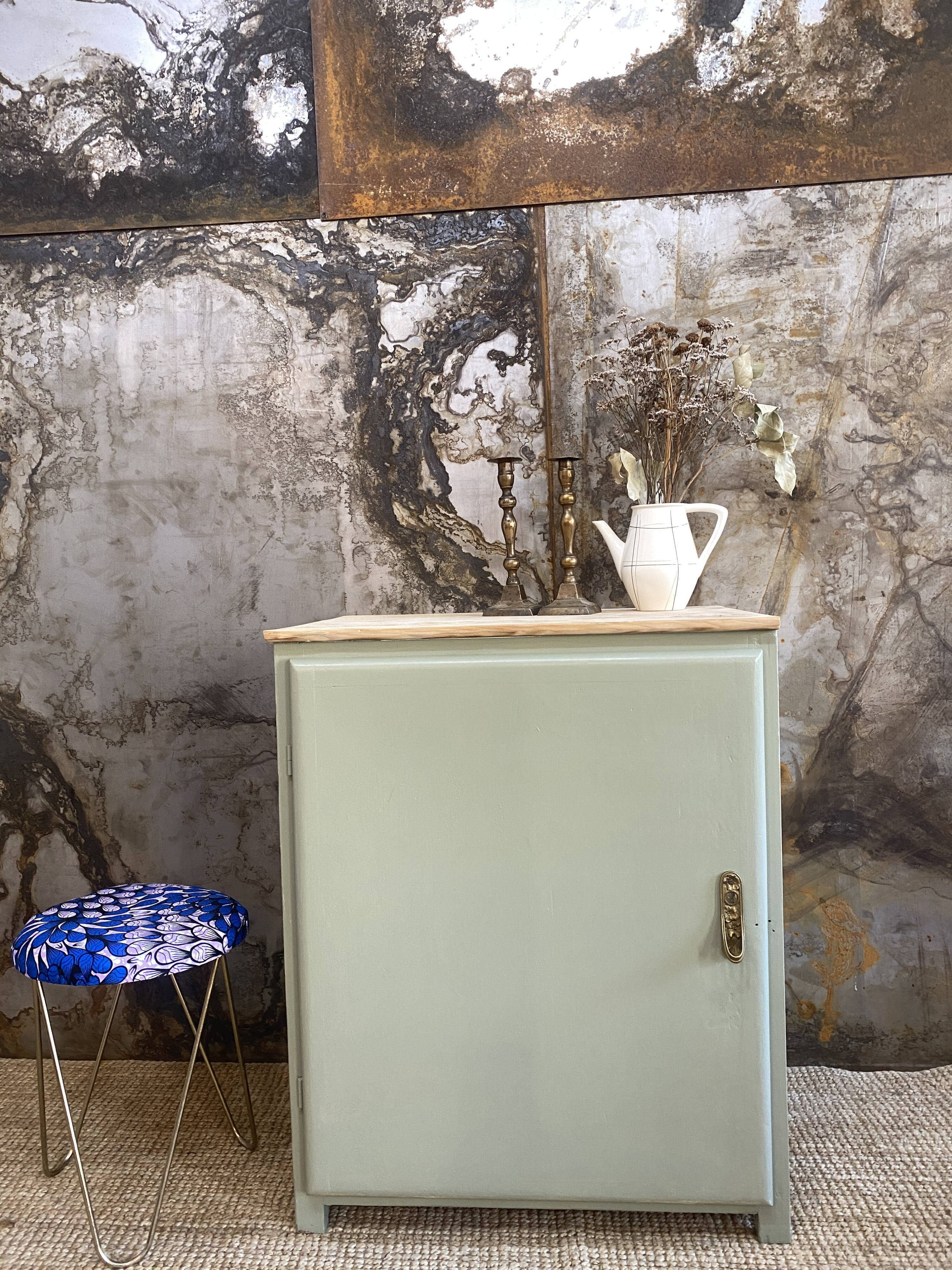 Buffet wood brut & celadon green