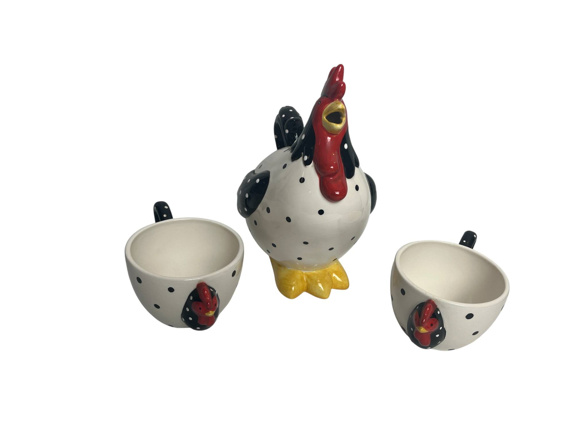 3-piece whimsical hen tea or chocolate set