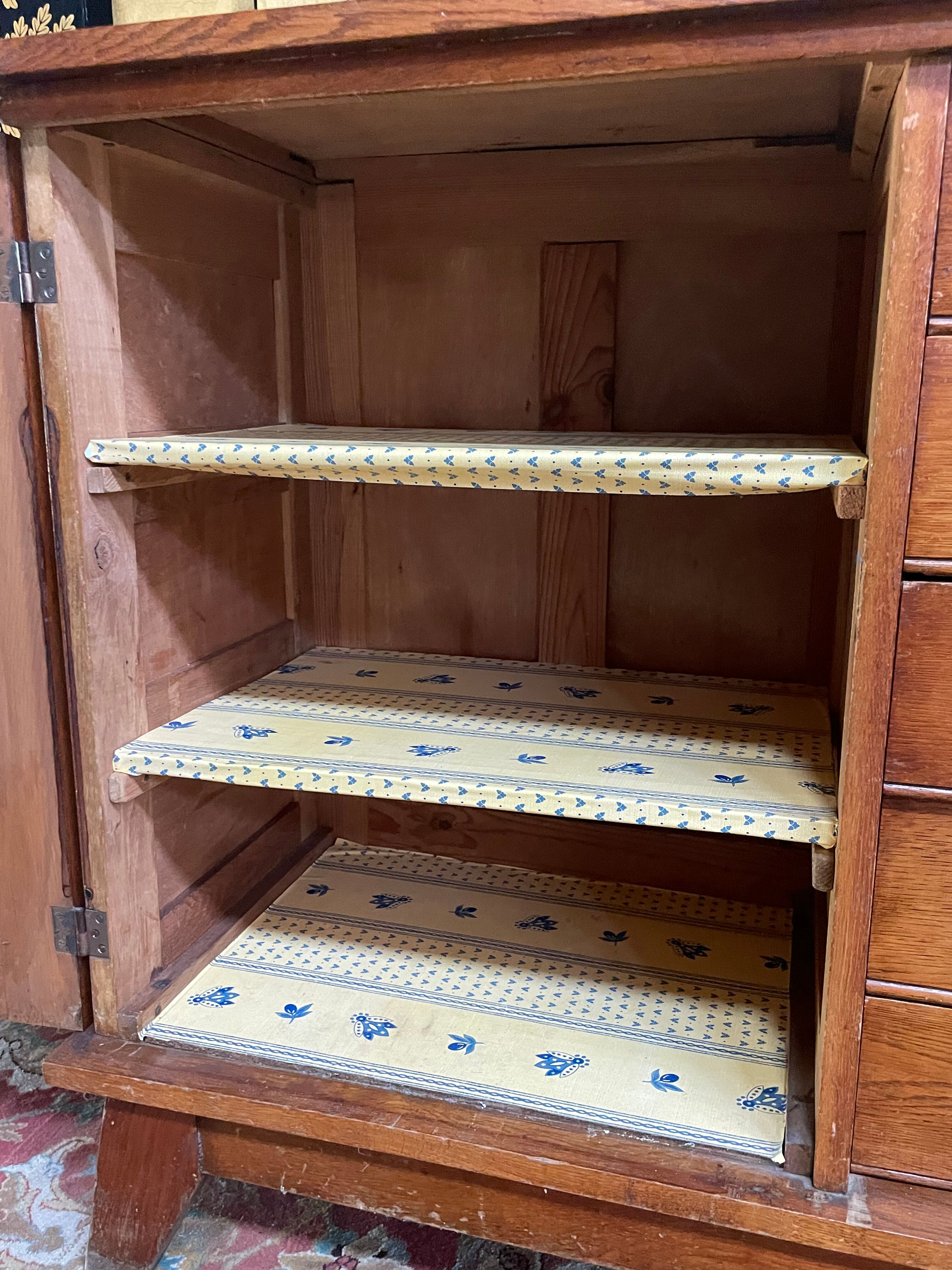 Low solid oak sideboard “René Gabriel”