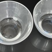 Pair of modernist salad bowls in Scandinavian style.