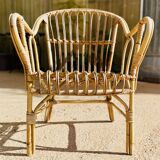 Rare fauteuil en rotin