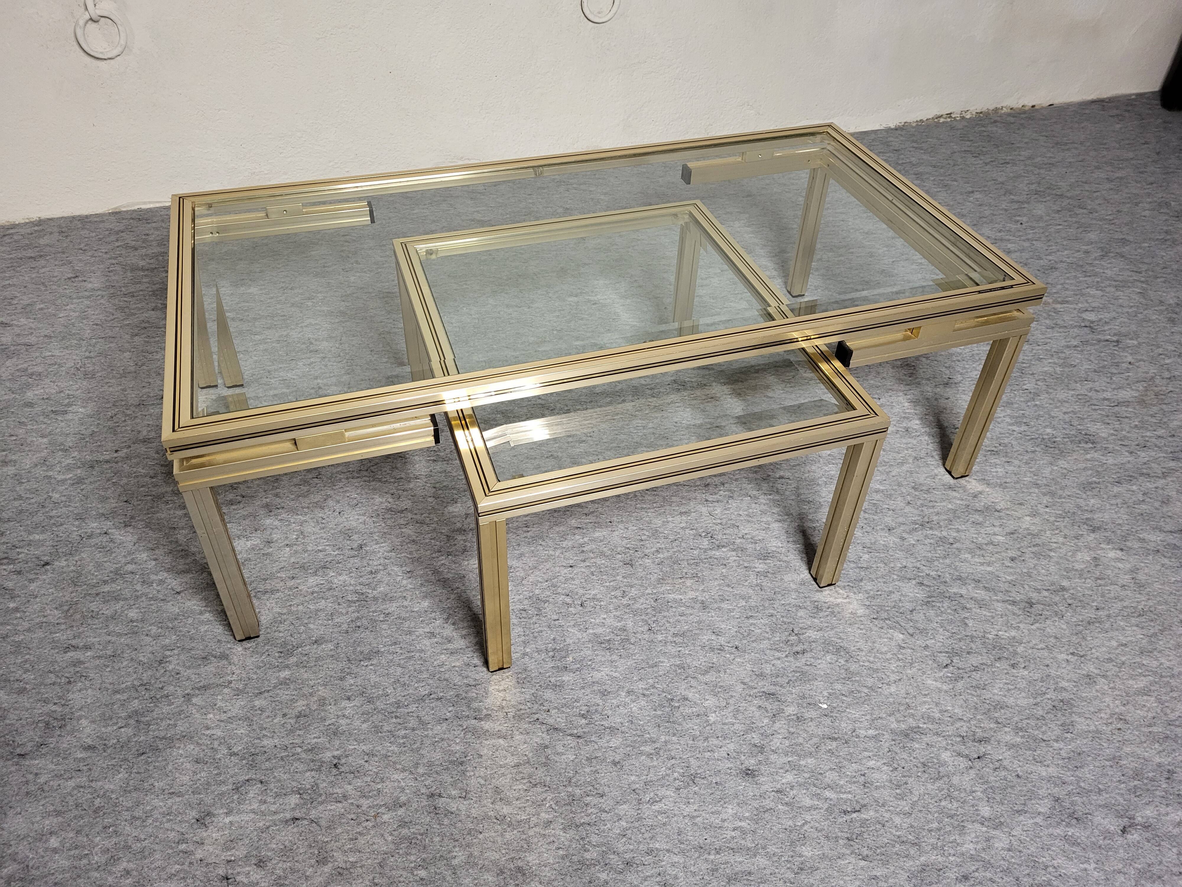 Nesting coffee table Pierre Vandel 1970