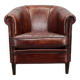 Fauteuil en cuir vintage, Tchécoslovaquie