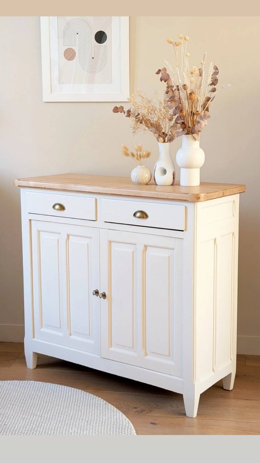 Renovated solid wood Parisian buffet