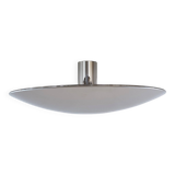 Florian Schulz Large Flush Mount Light Sela in polished Nickel, 1970s