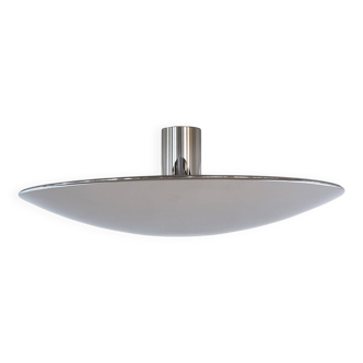 Florian Schulz Large Flush Mount Light Sela in polished Nickel, 1970s