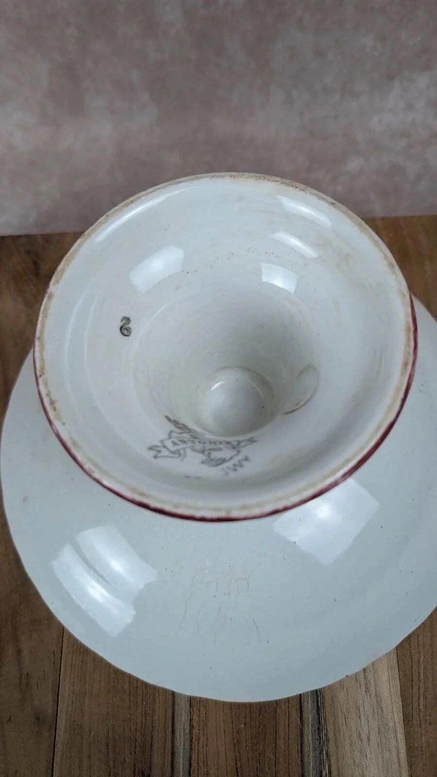 Antique Longwy compote – Antonia model