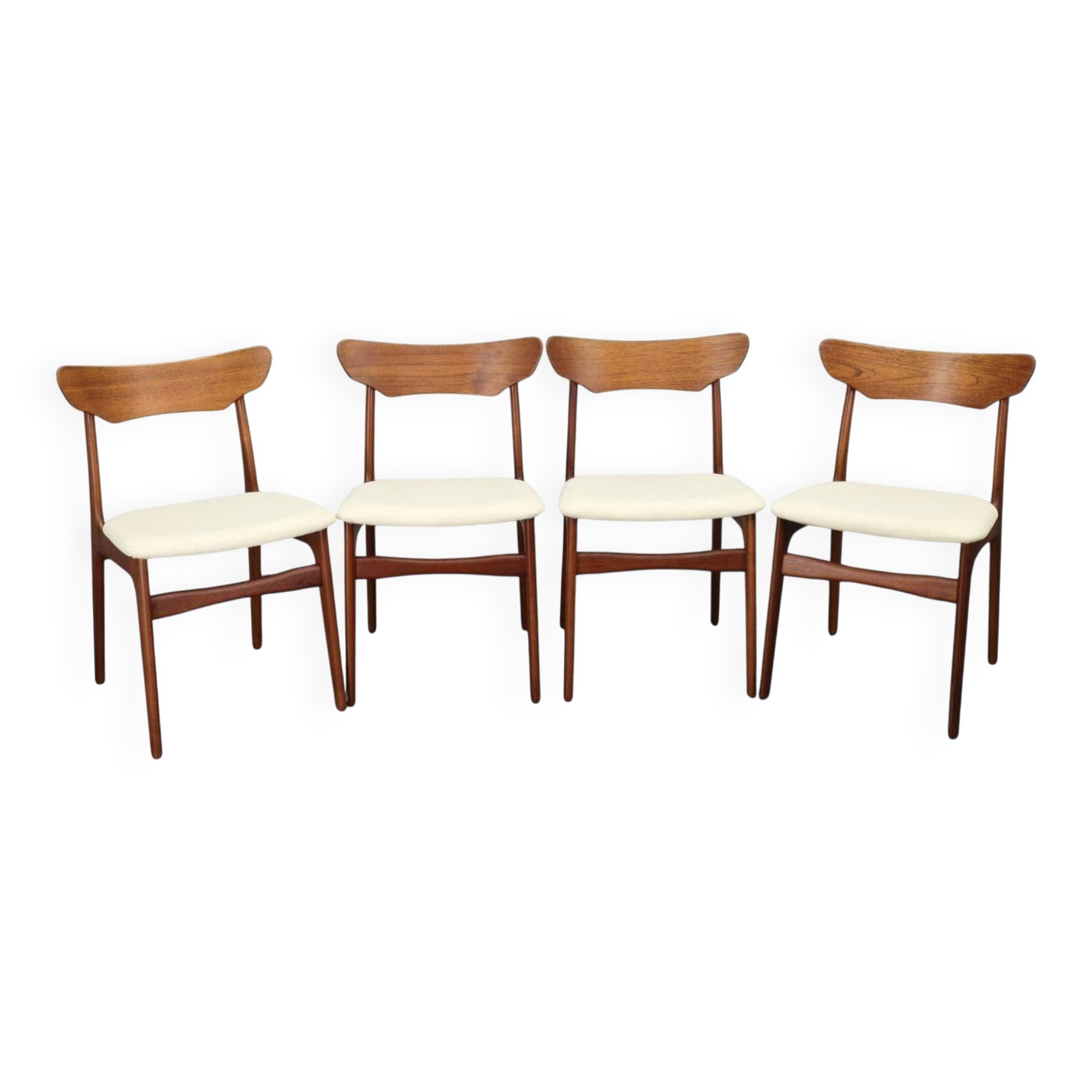 Set of 4 Danish Teak Dining Chairs by Schionning & Elgaard, 1960s