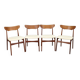 Set of 4 Danish Teak Dining Chairs by Schionning & Elgaard, 1960s