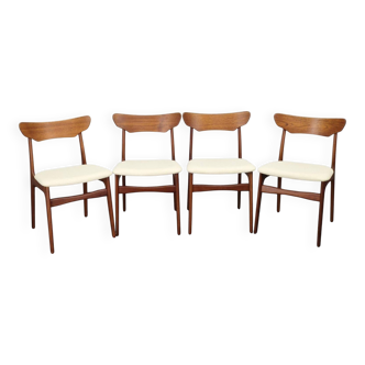Set of 4 Danish Teak Dining Chairs by Schionning & Elgaard, 1960s