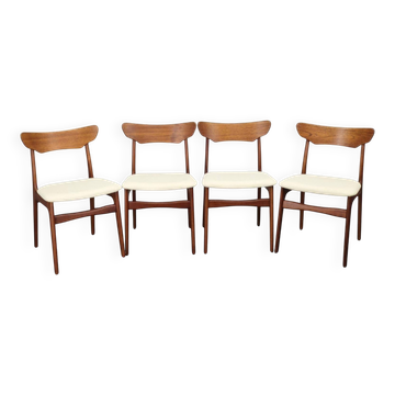 Set of 4 Danish Teak Dining Chairs by Schionning & Elgaard, 1960s