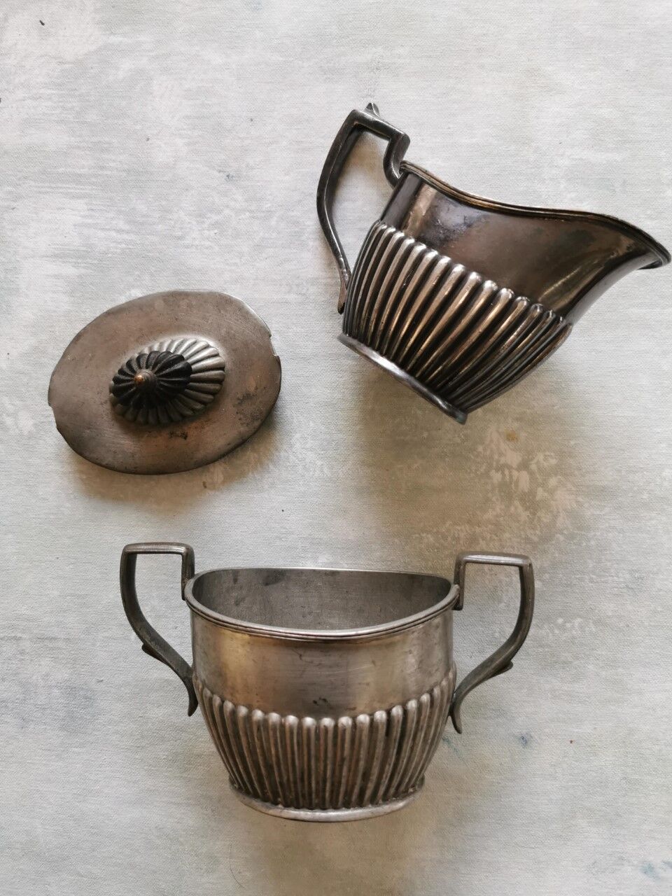 Old tin pitcher