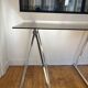 Smoked glass and chrome metal desk by Milo Baughman for Rochebobois