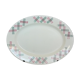 Oval dish old art deco red and green geometric shapes