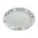 Oval dish old art deco red and green geometric shapes