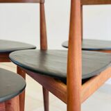 Set of 4 vintage Hans Olsen chairs for Frem Røjle Denmark