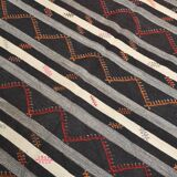 7x10 Contemporary Striped Kilim Area Rug, 204x300Cm