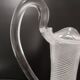 Vase, pichet en verre de Murano avec cannes blanches et transparentes, Italie