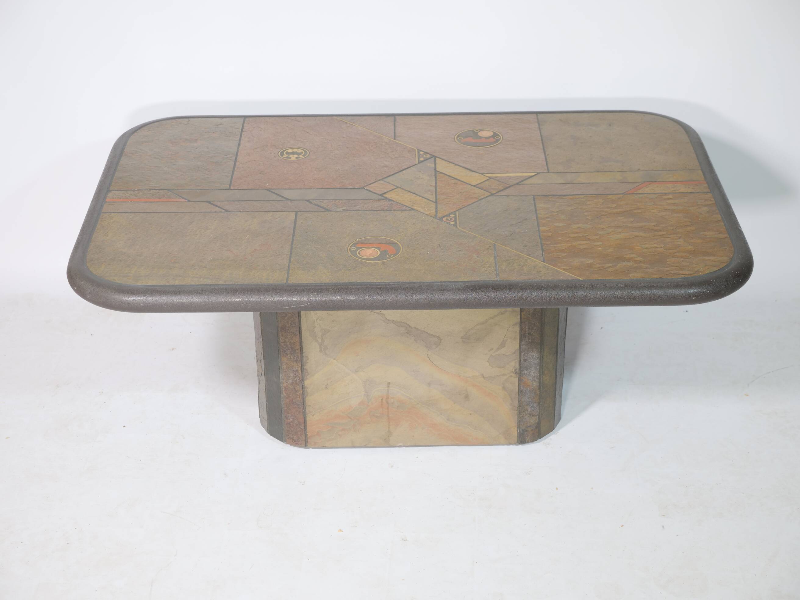 Brutalist Stone Coffee Table Paul Kingma 1970s 1980s
