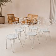 Garden chair "Cœur" attributed to Mathieu Matégot, perforated metal, years