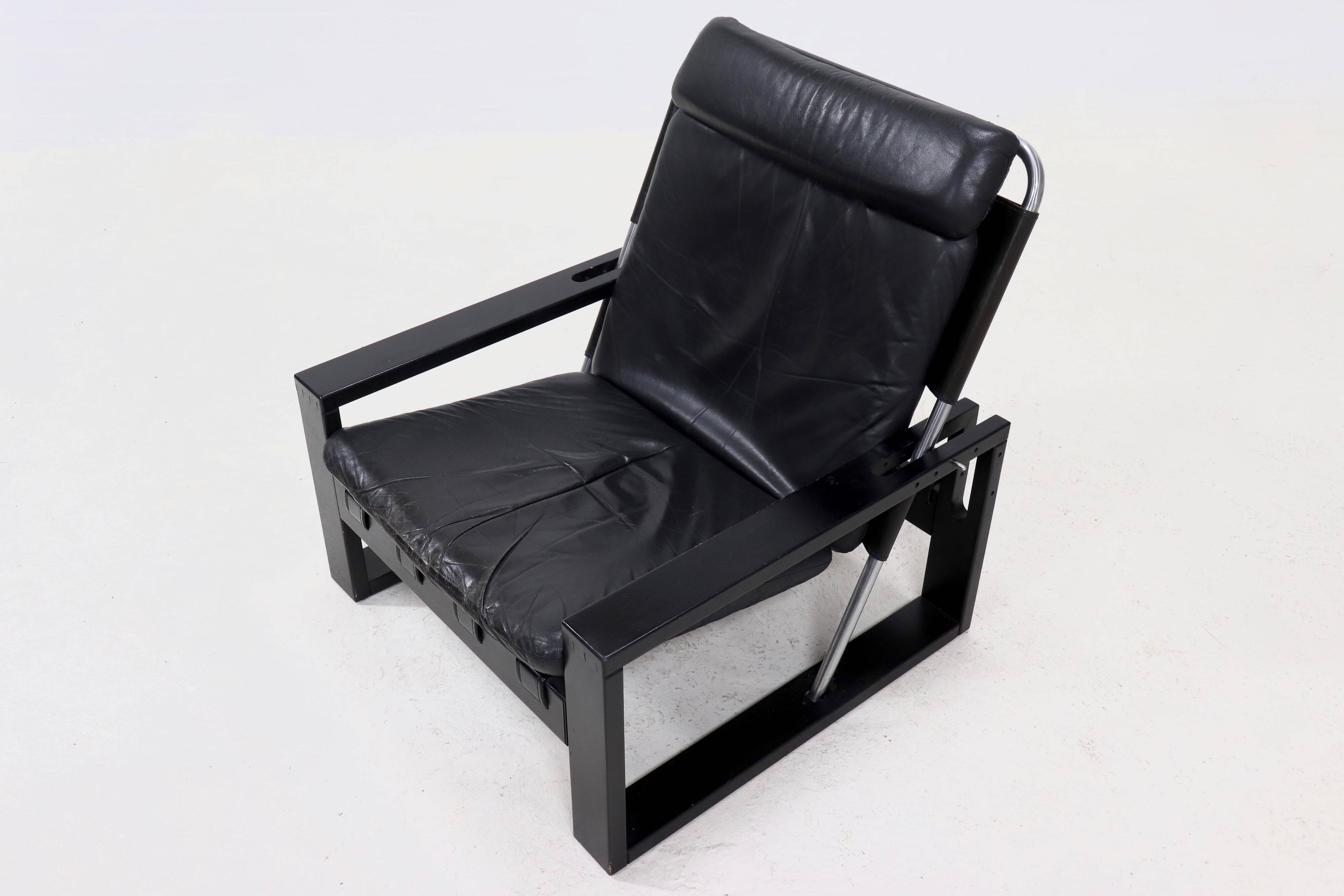 Brutalist Adjustable Lounge Chair by Sonja Wasseur 1970s