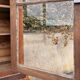 Two-body oak sideboard, circa 1890 — antique glasses and assembly