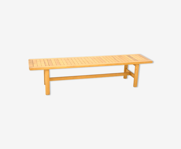 Minimalist pine bench, Sweden, 1970